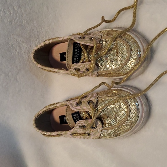 Sperry Toddler Sequin Boat Shoes - Picture 2 of 11